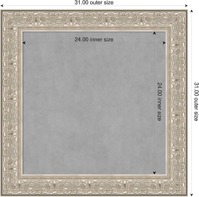 Amanti Art Silver Framed Magnetic Board 31x31 Medium Vision Board - Image 2