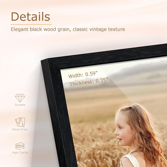 8x10 Picture Frame Set of 10, Horizontal or Vertical Wall Mounting - Image 6