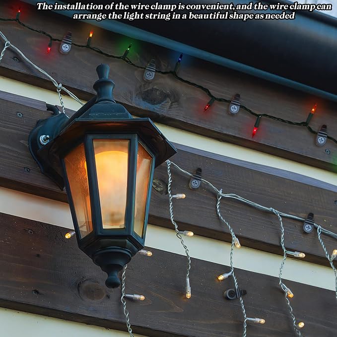 Outdoor String Lights Clips, Weatherproof Cable Hanger Hooks - Image 5
