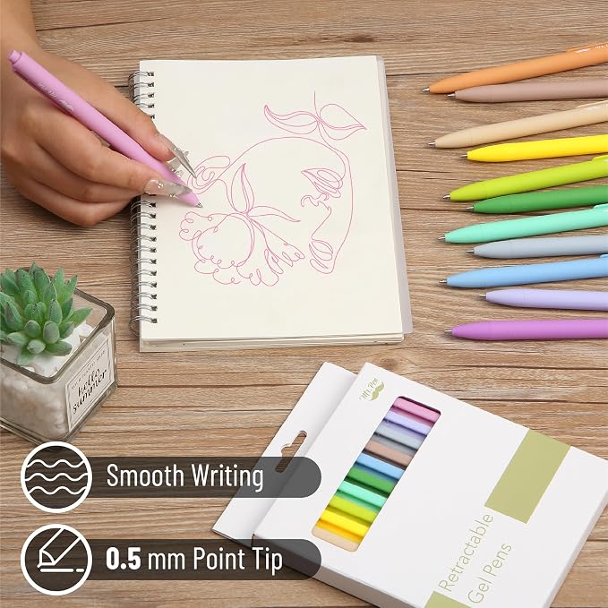 Mr. Pen- Retractable Gel Pens, 12 Pack, Vintage Ink, Fine Point 0.7mm | Fast Dry - Image 4