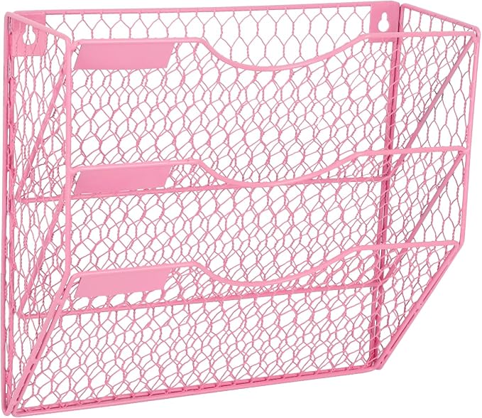 EASEPRES Mail Organizer Wall Mount Hanging File Holder Storage, Metal Chicken - Image 7