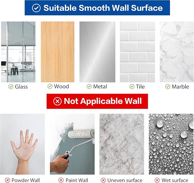 Acrylic Sign Holder 8.5" x 11" Wall Mount, Self Adhesive Magnetic Display Frame - Image 6