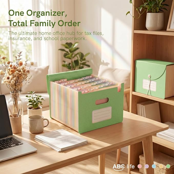 ABC life 26 Pockets Accordion File Organizer, High Capacity Expanding File - Image 6