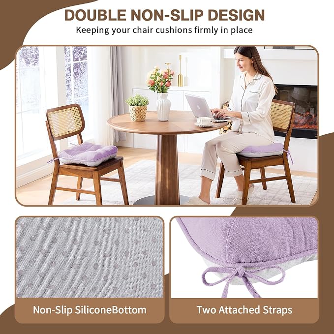 BETU Chair Cushions for Dining Chairs Set of 4, 3.5" Thick Kitchen Table Chair - Image 2