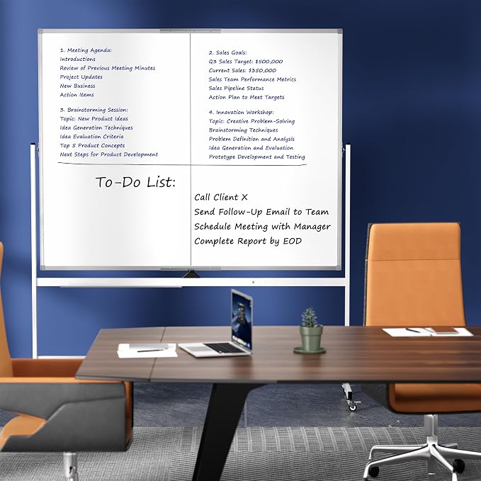 Large Rolling Whiteboard on Wheels - Image 9