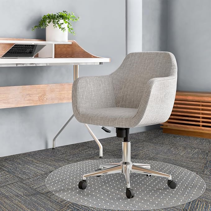 Office Chair Mat Carpet Protector: 36" x 36" Plastic Heavy Duty Computer Desk by Labeta