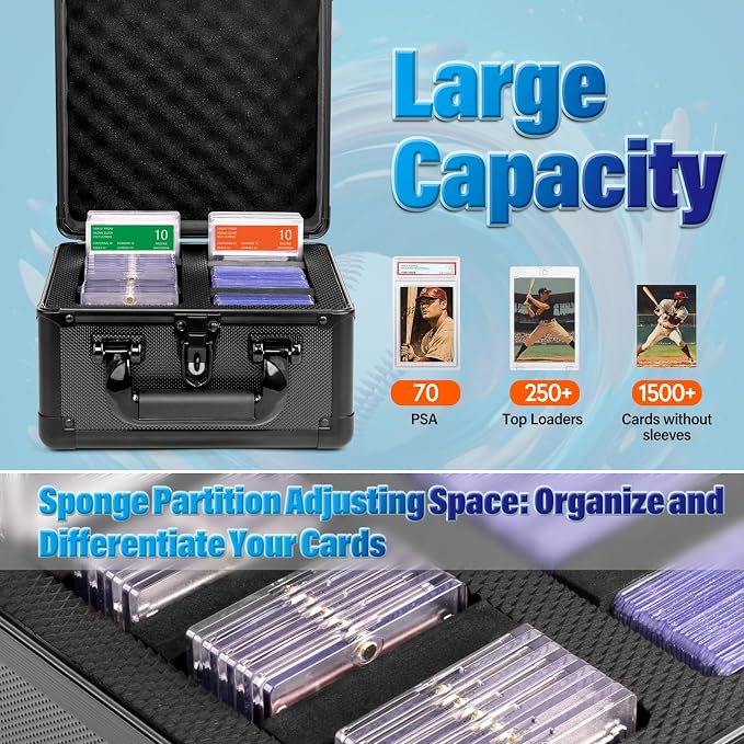 MewVeer Trading Card Storage Box, Graded Card Case, Top Loader Storage Cases - Image 5