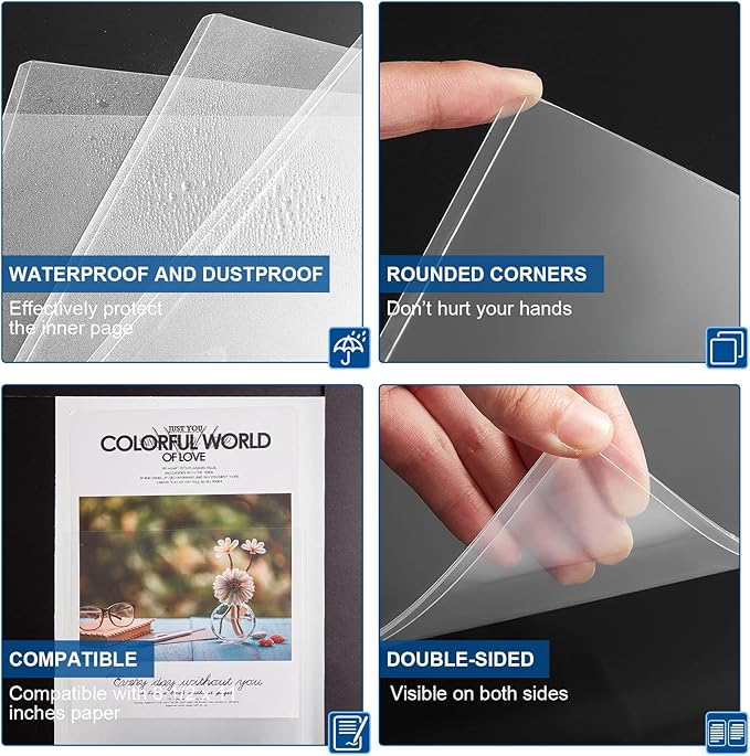 Jecery 10 Pack 8.5 x 11 Inch Rigid Sheet Protectors, Certificates and - Image 3