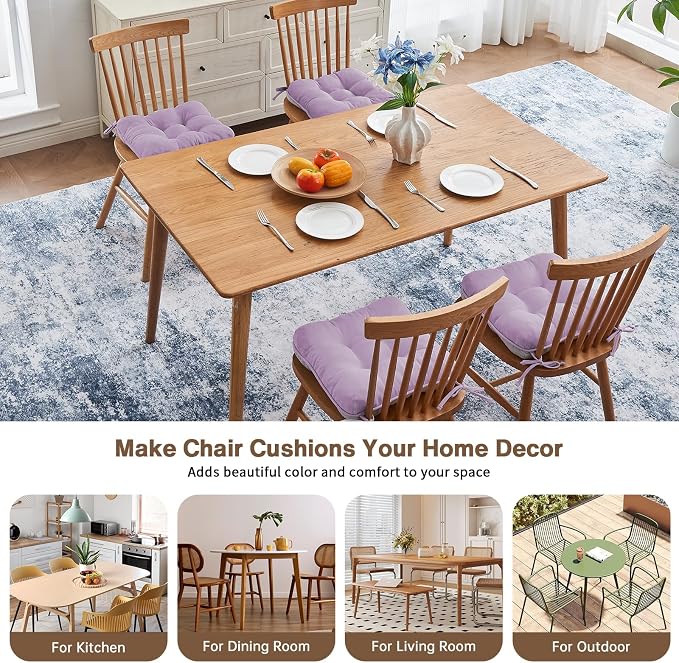 BETU Chair Cushions for Dining Chairs Set of 4, 3.5" Thick Kitchen Table Chair - Image 7