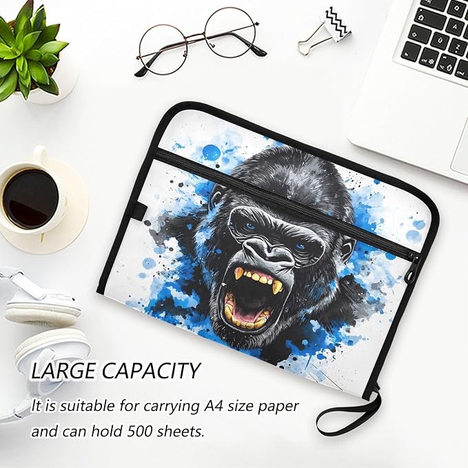 Expanding File Folder King Kong Blue Face Accordion File Organizer 13 Pockets - Image 5