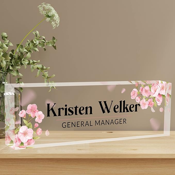 Personalized Office Name Plate for Desk, Custom Employee Appreciation Gifts by Custom