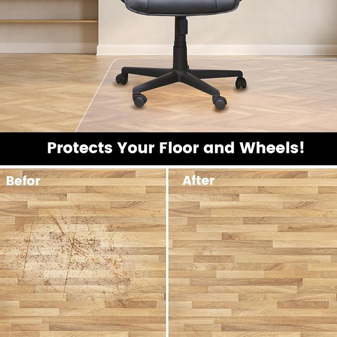 Clear Chair Mat for Hardwood Floors 36"x48" - Image 7