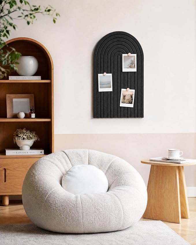 Large Arched Felt Bulletin Board 24"x16", 1/2" Thick Foldable Pin Board - Image 6