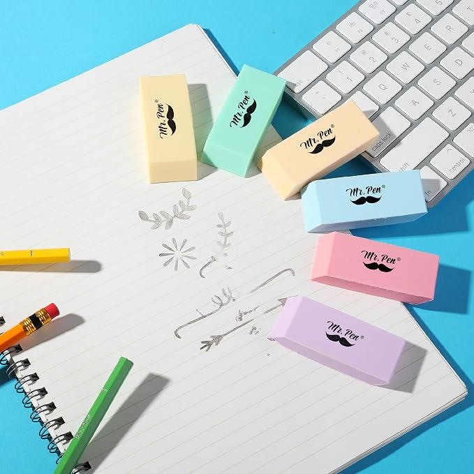 Mr. Pen- Pencil Eraser, 12 Pack, Art Sketching, Clean Smudge-Free Correction - Image 8