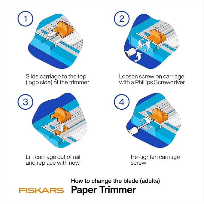 Fiskars Kids Junior Paper Trimmer – Turquoise Safe and Easy Paper Cutter - Image 9
