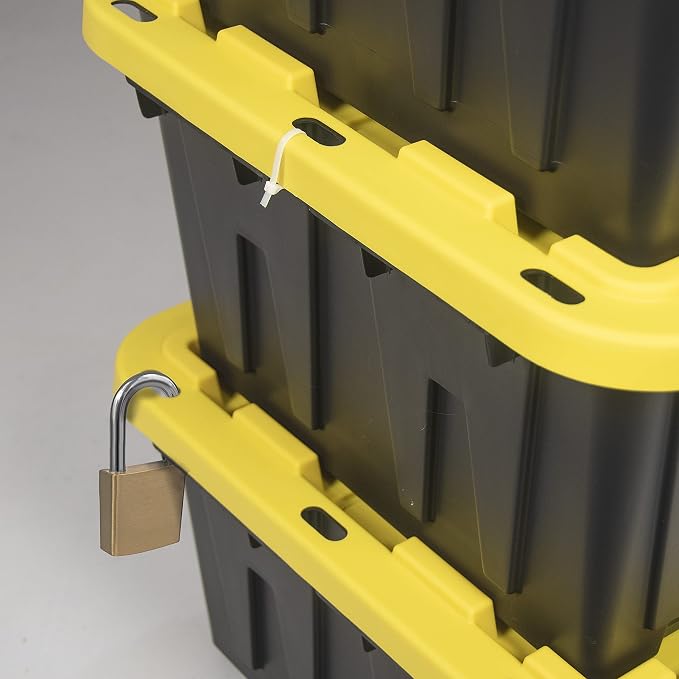 CX BLACK & YELLOW 12-Gallon Heavy Duty Storage Bins - Image 5