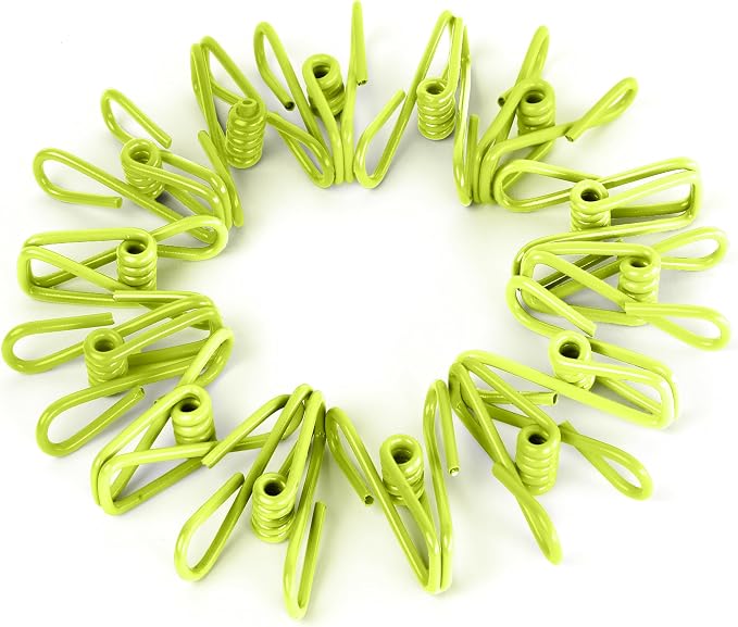 30 Pack Green Chip Bag Clips for Food by RIVEDA