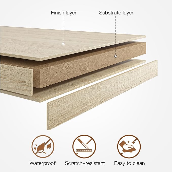 REIBII Desktop Bookshelf, High-Capacity Desk Hutch Organizer - Image 9