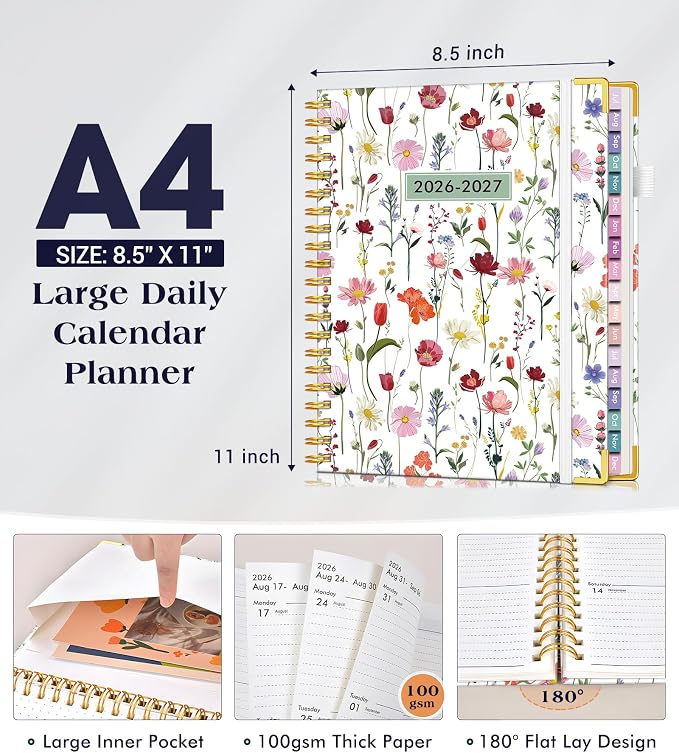 Academic Planner 2026-2027, 18 Months Weekly and Monthly Hardcover Planner - Image 5