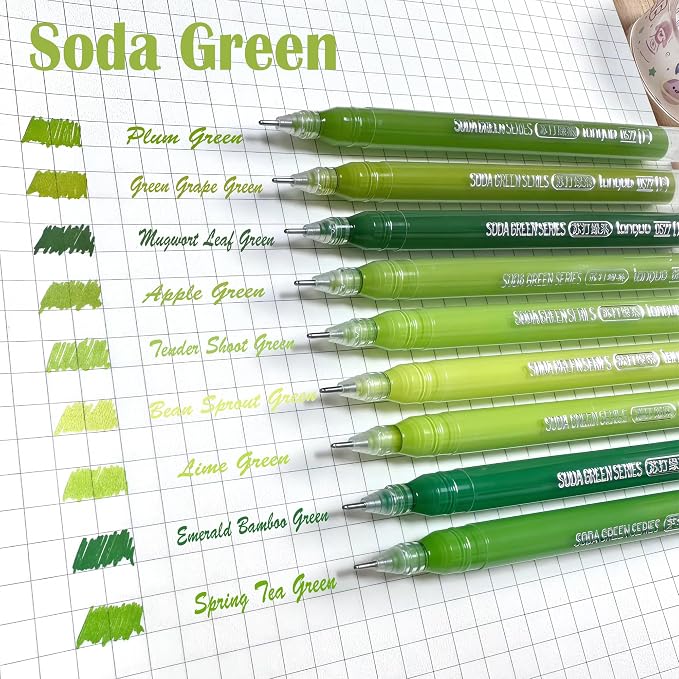 9 Colored Gel Pens Set, 0.6mm Fine Point - Image 2