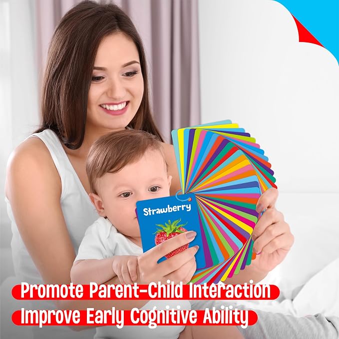 50 PCS Early Learning Flashcards, 7 in 1 Double Sided Cards- Alphabet, Colors - Image 7