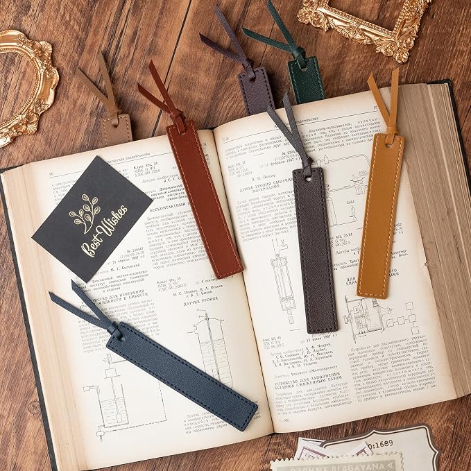 MIXVOVA 12 Pcs Leather Bookmark - Image 5