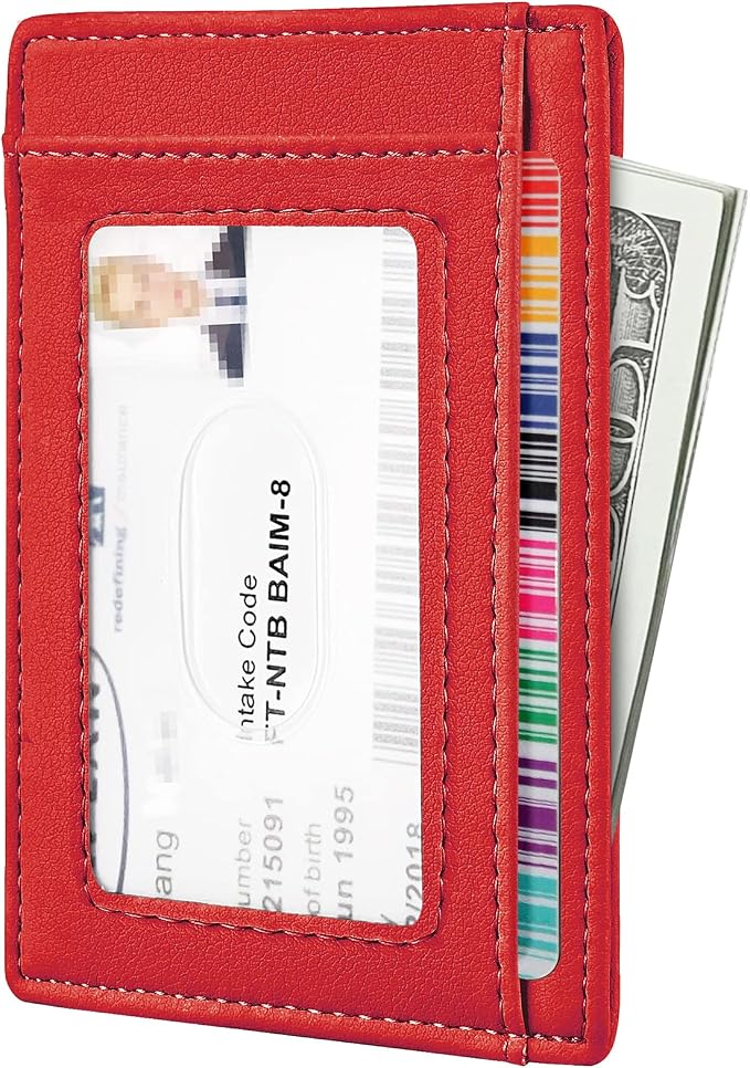 Travelambo Front Pocket Minimalist Leather Slim Wallet RFID Blocking Medium Size - Image 2