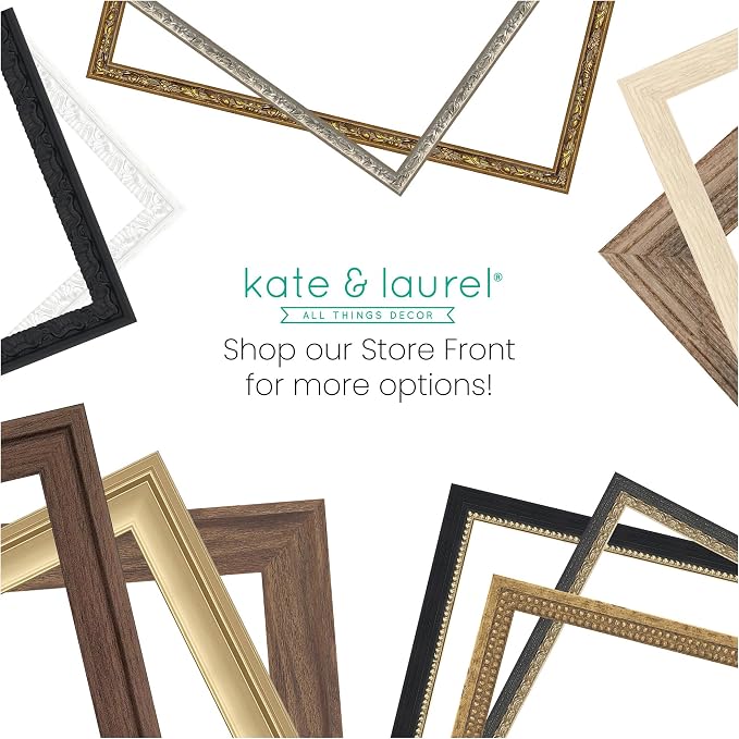Kate and Laurel Framed Fabric Pinboard 18 x 42, Bethany White Frame - Image 8