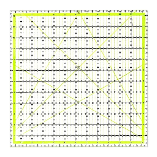 UOOU Quilting Ruler, Square Quilting Rulers Fabric Cutting Ruler Acrylic by UOOU