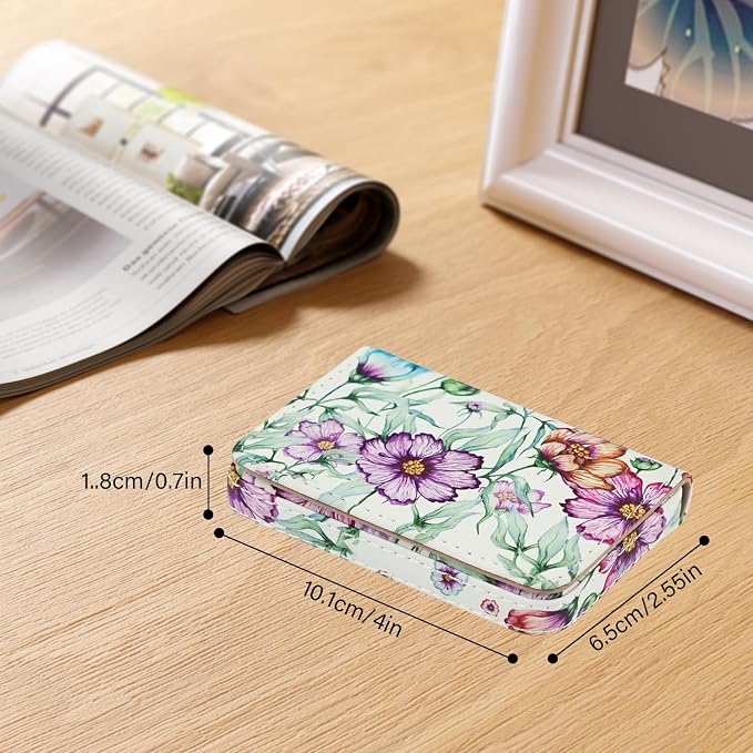 Business Card Holder，PU Leather Business Card Case Color Printing Pattern Card - Image 4
