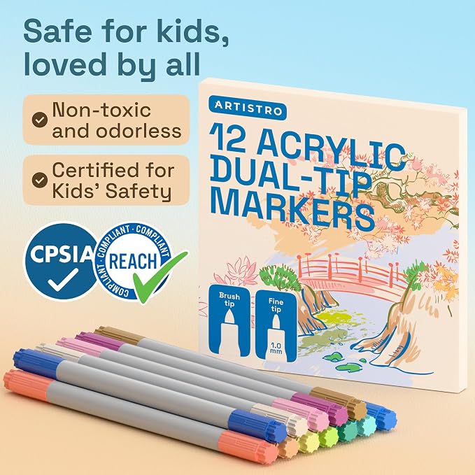 ARTISTRO 12 Pastel Acrylic Paint Markers - Image 7