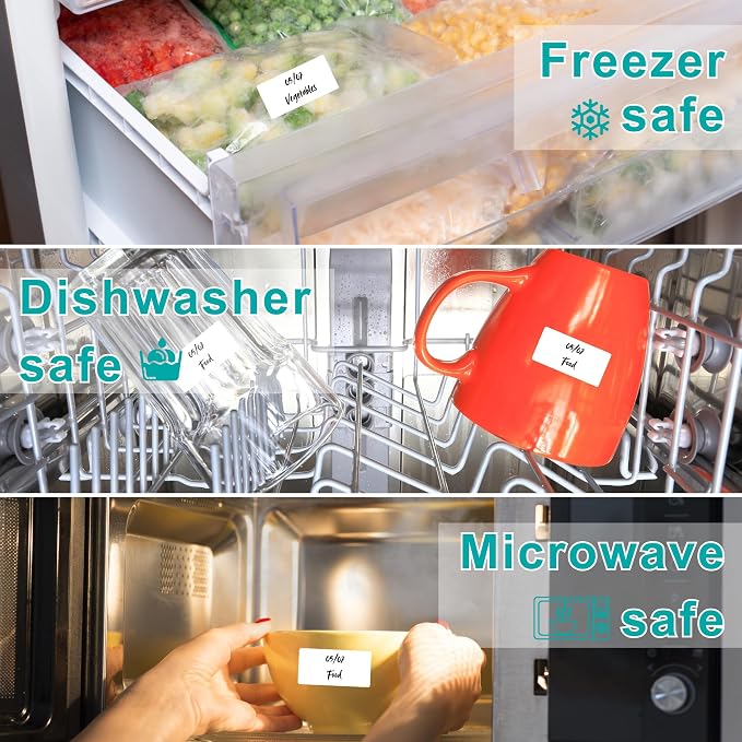 CATIFLIN 1200 Blank Removable Freezer Labels, Waterproof & Oil Resistant - Image 7