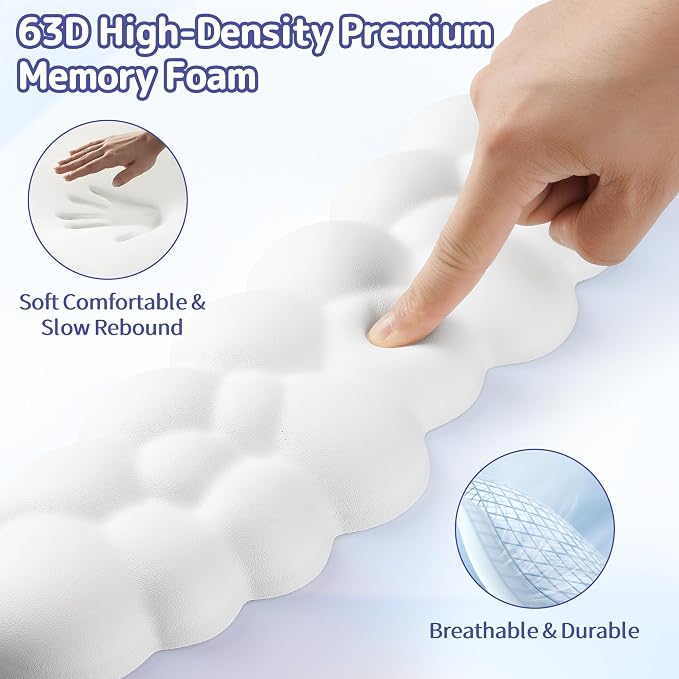 Sushret Cloud Wrist Rest Keyboard, Cloud Keyboard Wrist Pad Set - Image 4