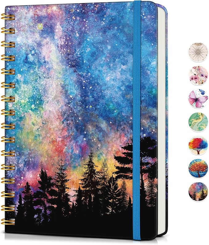 Lined Spiral Journal Notebook for Women, A5 Cute Hardcover Spiral Journals for by Unknown