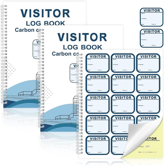 2 Pack of Visitor Badges Log by Unknown