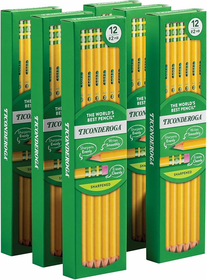 Ticonderoga Wood-Cased Pencils, Pre-Sharpened, 2 HB Soft - Image 4