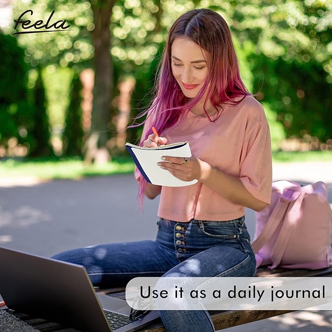 feela 36 Pack Soft Cover Journal Bulk, Lined Blank Travel Journal for Women Men Writing, Notebooks College Ruled for Work, Note Taking Notebook School Business Supplies, 8.2” x 5.5”, A5, Navy