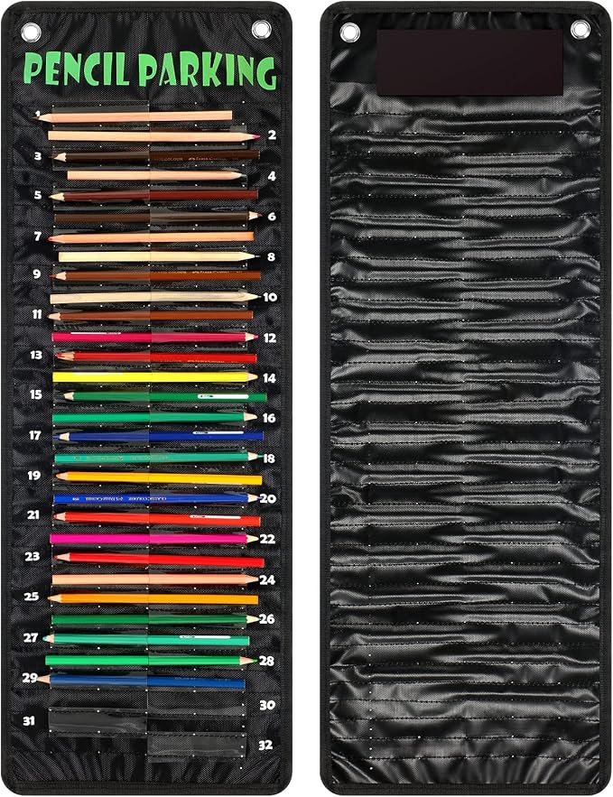 Sabary Pencil Parking Pocket for Classroom, Hanging Pencil Holder Wall by Sabary