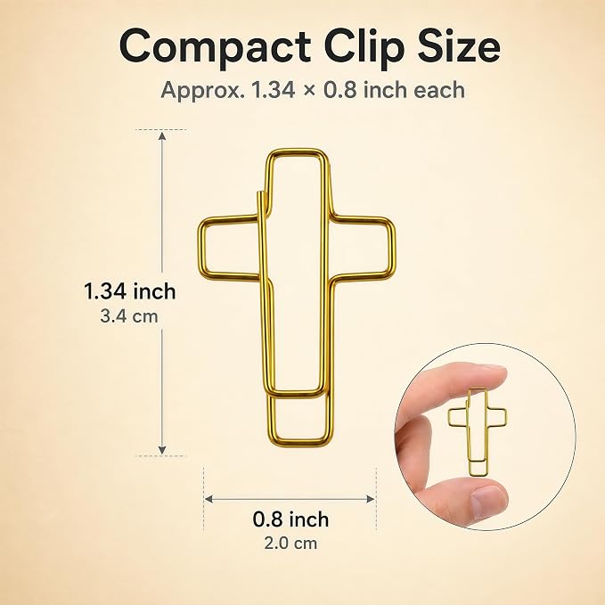 240 Pcs Cross Paper Clips, 1.34 x 0.8 Inch Multicolor Metal Bookmark Clips - Image 3