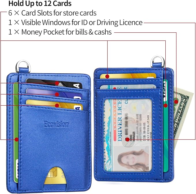 Slim Minimalist Front Pocket Wallet, RFID Blocking Credit Card Holder Wallet - Image 5