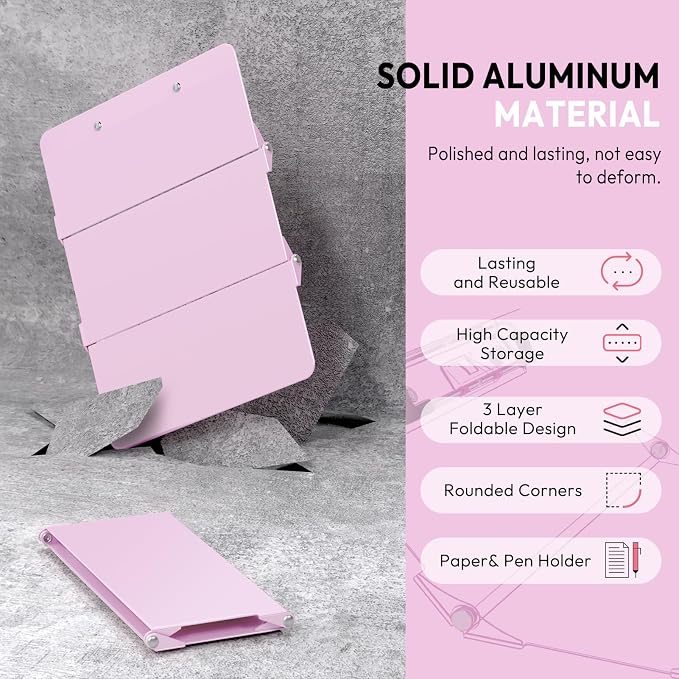 Nursing Clipboard Foldable Without Edition Cheat Charts, 3 Layers Aluminum - Image 2