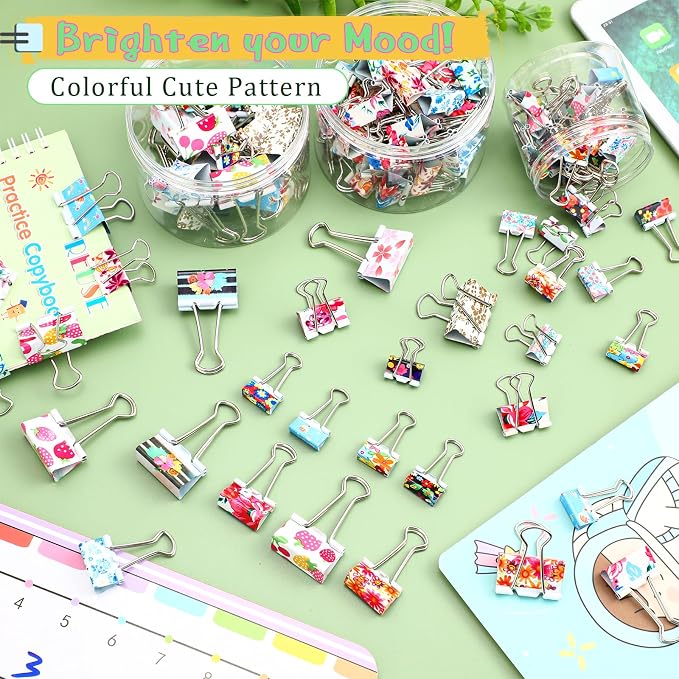 Cholemy 112 Pcs Cute Binder Clips - Image 5