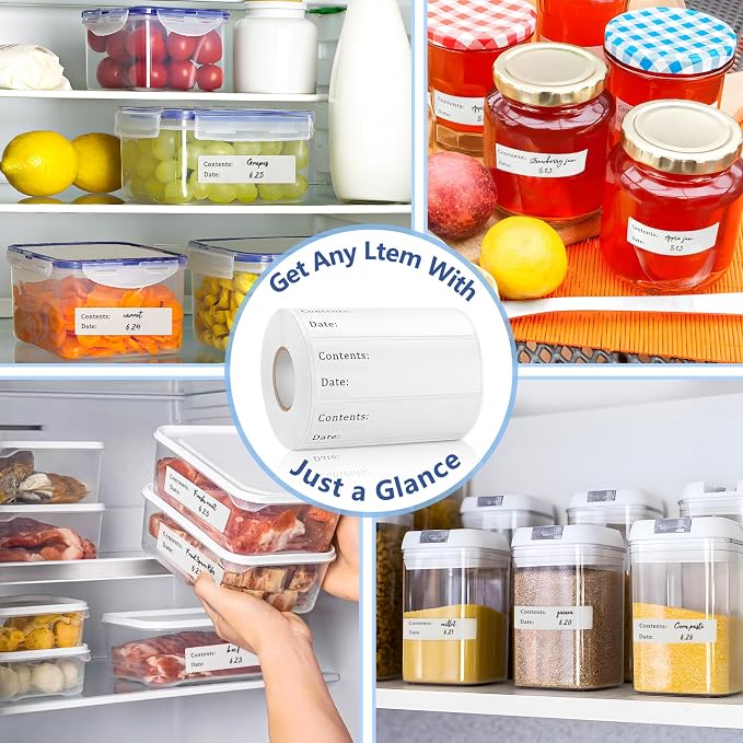 500pcs Removable Freezer Labels, Yoget 1 x 3 Inch Food Storage Stickers - Image 7