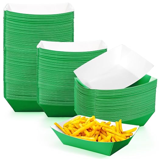Yinkin 200 Pcs Paper Boat Disposable Graduation Food Trays Nacho Trays Kraft by Yinkin