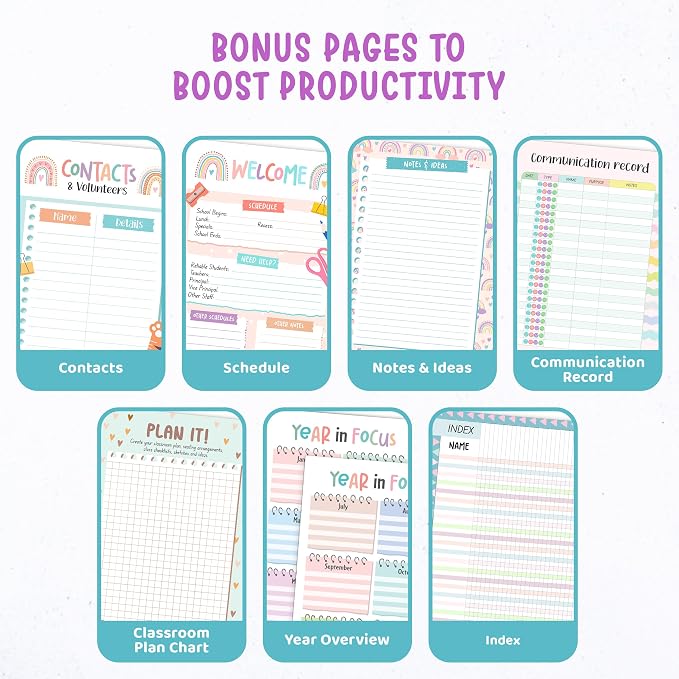Decorably Undated Teacher Planner 2026-2027, Lesson Plan Book & Calendar | - Image 6