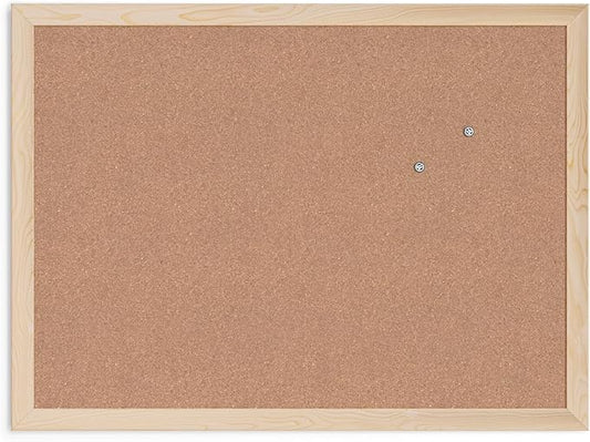 U Brands Cork Bulletin Board,18 x 24 Inches, Light Birch Wood Frame (265U00-01)-DeskLoop Office