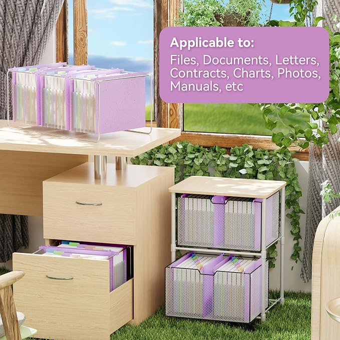 ANSOOK Hanging File Folders, Reinforced Expanding Hang Folder Letter Size - Image 5