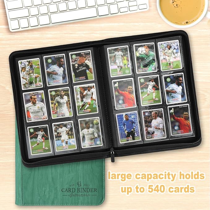 9 Pocket Card Binder, Premium Zip Trading Card Binder, 540 Double Sided Pocket - Image 4