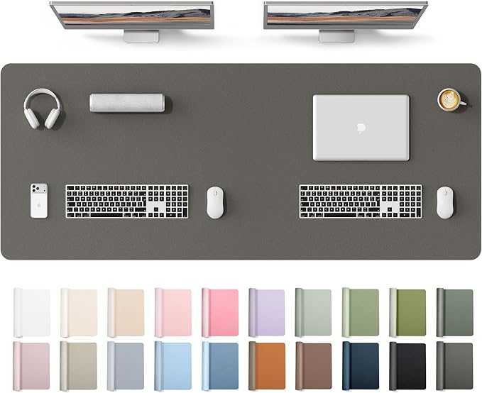 YSAGi Leather Desk Protector, Office Mat, Large Mouse Mat, Non-Slip PU Leather by YSAGi