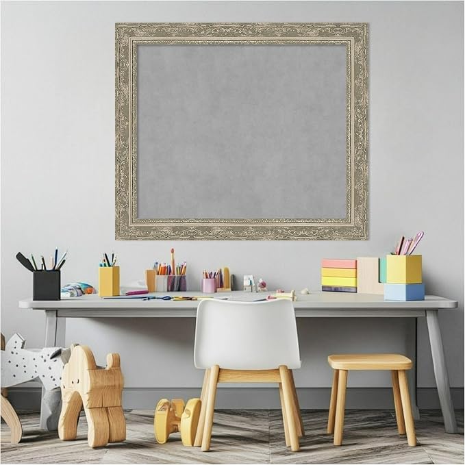 Amanti Art Silver Framed Magnetic Board 24x28 Medium Vision Board - Image 5